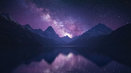 Aufkleber - Beautiful stars and the Milky Way in the night sky depicted in 3D cartoon rendering