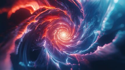 Fototapete - Abstract fractal patterns and shapes in a 3D cartoon rendering Infinite universe with mysterious psychedelic relaxation patterns Dynamic flowing natural forms and sacred geometry featuring mystica