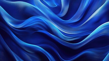 Poster - Stylish background featuring flowing blue stripes in an artistic arrangement