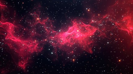 Fototapete - Fractal image of an abstract star galaxy or constellation in 3D cartoon rendering