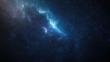 Aufkleber - Space background featuring a nebula and stars in a 3D cartoon rendering