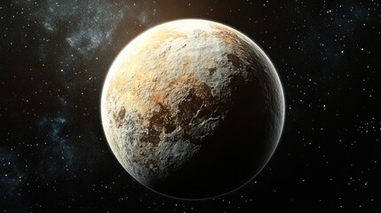 Aufkleber - Exoplanet 3D illustration featuring a 3D cartoon rendering