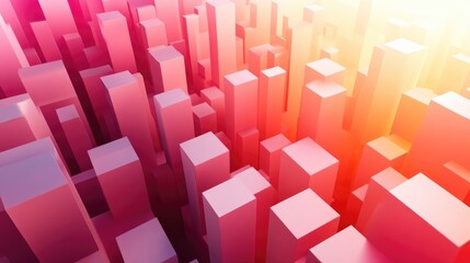 Poster - 3D illustration of an abstract digital background in a cartoon rendering style