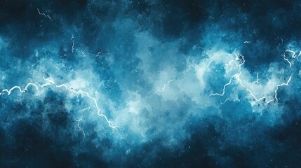 Aufkleber - Cosmic neon light blue watercolor background in a 3D cartoon rendering Textured paper aquarelle on deep black canvas for contemporary creative design Multicolor watercolor paint illustration of a