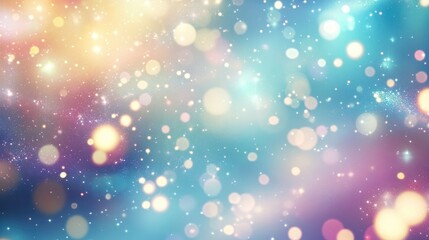 Aufkleber - Colorful space galaxy background featuring 3D cartoon rendering of light shining stars stardust and nebula