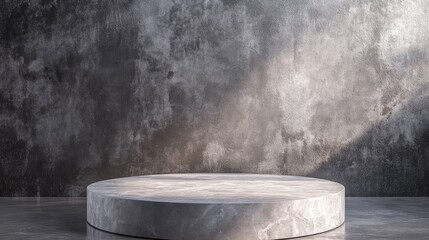 Poster - 3D rendering of a realistic podium with a background