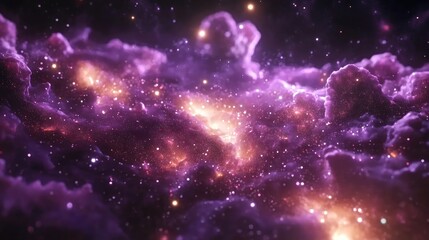 Leinwandbilder - Beautiful nebula illustration artwork in 3D cartoon rendering