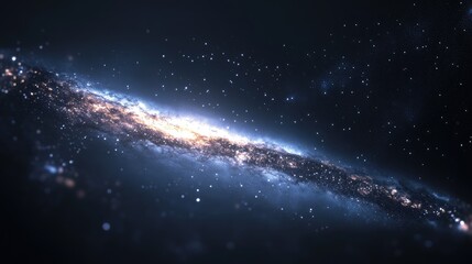 Wall Mural - a nebular cluster resembling a shining belt across the night sky depicted in a 3d cartoon rendering 