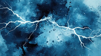 Poster - Neon cosmic paper textured light blue watercolor background featuring a 3D cartoon rendering A canvas of deep black ink suitable for contemporary creative designs Aquarelle illustration of a light