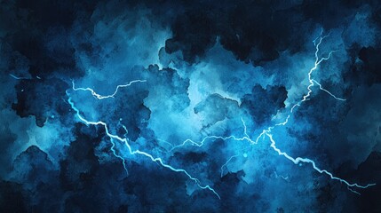Poster - Neon cosmic paper textured light blue watercolor background featuring a 3D cartoon rendering A canvas of deep black ink suitable for contemporary creative designs Aquarelle illustration of a light