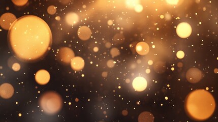 Poster - Abstract light bokeh background with 3D cartoon rendering of defocused light dots