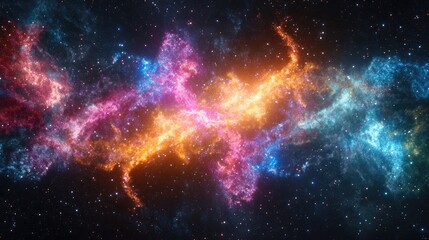Aufkleber - High definition star field background in 3D cartoon rendering Colorful starry night sky texture depicting outer space