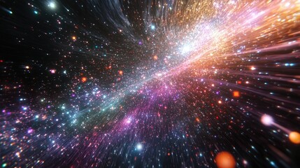 Aufkleber - Ultra Deep Field in a 3D cartoon rendering