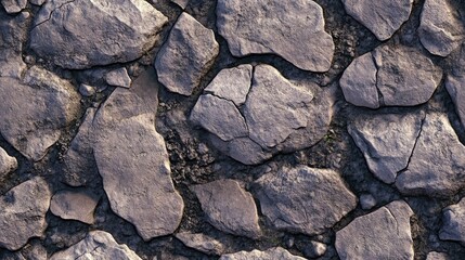 Canvas Print - Seamless stone rock texture on the ground