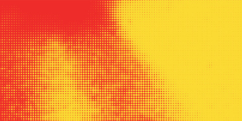 Wall Mural - dots halftone orange color pattern gradient texture with technology digital background. dots pop art