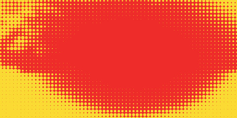Wall Mural - dots halftone orange color pattern gradient texture with technology digital background. dots pop art