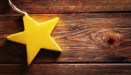 Wall Mural - christmas star on wooden background