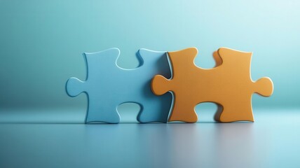 Dynamic illustration of two puzzle pieces coming together, symbolizing the unity and strategy behind corporate mergers