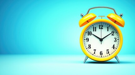 Alarm clock with countdown timer at center for a website isolated random pastel color background