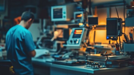 Blurred Medical Professional in Operating Room