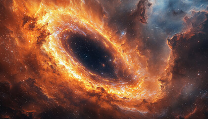 Wall Mural - glowing star in dark sky, astronomy telescope illustration generated by ai