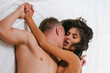© Volodymyr - Romantic lovers. Tender beautiful couple in love. Romantic kiss. Man hugging sensual woman. Sexy couple. Couple kissing at the date. Sexy couple having sex. Couples in erotic pose.