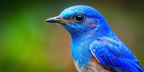 Wall Mural - Close up of a vibrant blue bird, blue, bird, close up, animal, wildlife, colorful, feathers, nature, avian, beauty, eyes, beak