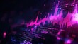 © Vodkaz - Colorful digital sound wave on a dark background.