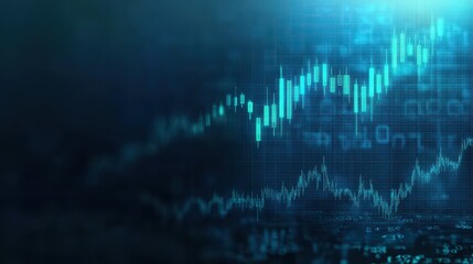 Abstract blue and black binary code background, futuristic digital design for tech, cybersecurity, data science projects