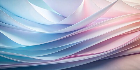 Wall Mural - Abstract Swirling Layers of Pastel Paper Creating a Delicate and Textured Background