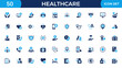 © MDUZIR - Healthcare icon set. Containing treatment, prevention, medical, health, diagnosis, report, illness, injury and more. Solid vector icons collection.