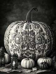 Wall Mural - Black Pumpkin