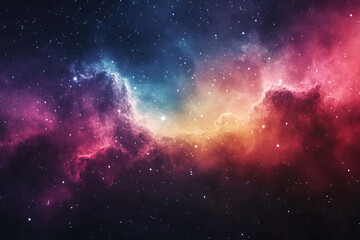 Wall Mural - acolorful space galaxy, cloud nebula, starry night cosmos, and supernova background in the field of 