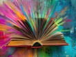 © Aashutosh Pandit - Vibrant abstract book pages with colorful paint splashes