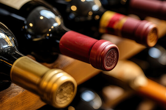 wine cellar with rare bottles