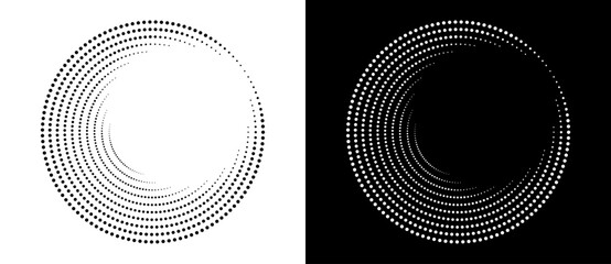 Leinwandbilder - modern abstract background. halftone dots in circle form. round logo. vector dotted frame. design el