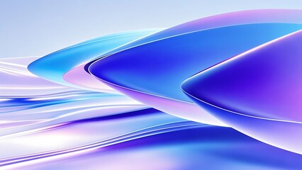 Abstract blue and purple gradient curves