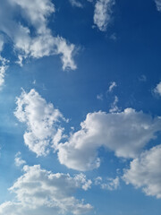 Wall Mural - blue sky and puffy clouds.