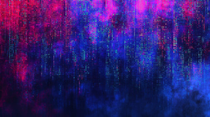 Digital data and binary code programming abstract cloud virtual reality cyberspace cyberpunk technology blue purple futuristic background