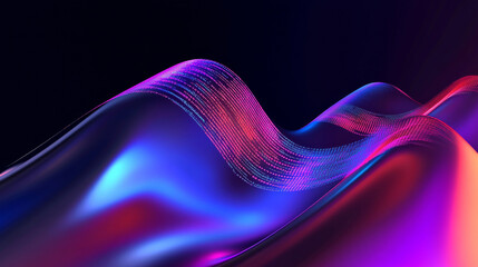 3D digital data and binary code programming abstract cloud virtual reality cyberspace cyberpunk technology blue purple futuristic background