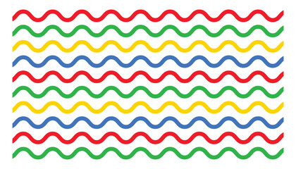 Aufkleber - Abstract wavy line endless. wavy lines in spring different color background. funny waves seamless pattern. creative stripes background