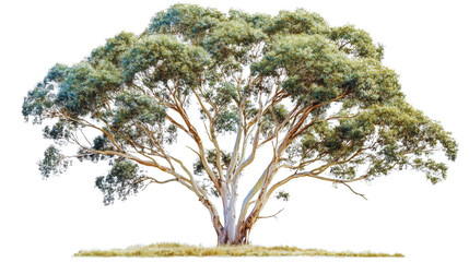 Eucalyptus tree isolated on transparent background for garden design.