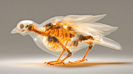Aufkleber - Explore the intricate anatomy of a bird in motion