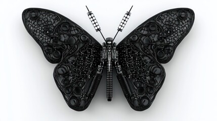 Aufkleber - Explore the unique design of a modern butterfly sculpture
