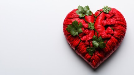 Aufkleber - Create a unique heart art piece with natural elements for emotional impact