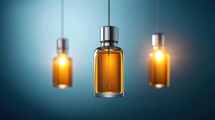 Aufkleber - Explore the elegance of hanging perfume bottles in contemporary design