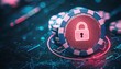© Leninya - A digital security concept featuring a casino chip with a padlock symbol, representing online gambling safety and privacy.