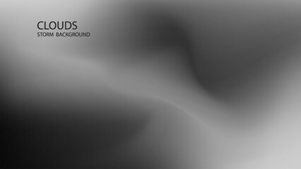 Clouds Storm. Abstract gradient black background.  Grainy texture.  Curve lines surface. Design for Template, Cover, Banner, Brochure. 