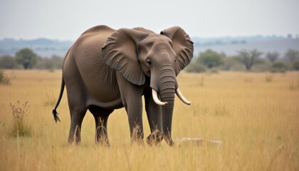 Wall Mural -  Elephant majesty in the wild