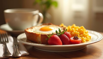 Wall Mural -  Delicious breakfast spread ready to be enjoyed